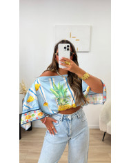 Cape Rayé Bleu Ananas 🍍
