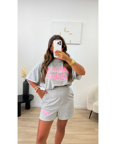 Ensemble short California Gris