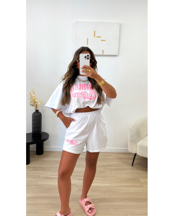 Ensemble short California Blanc