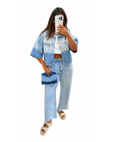 Veste en jean dégradé