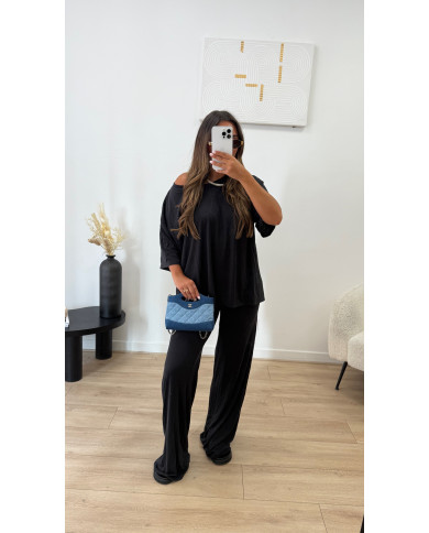 Ensemble oversize viscose Noir