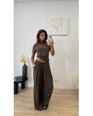 Ensemble viscose crop choco