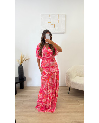 Robe cérémonie motif Rose
