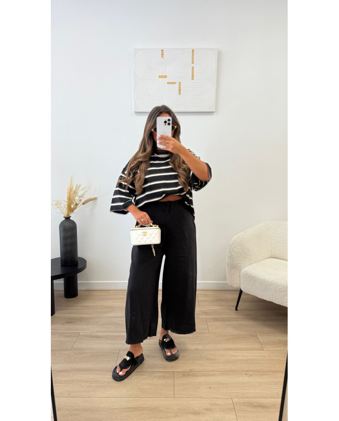Bermuda Long Viscose Noir