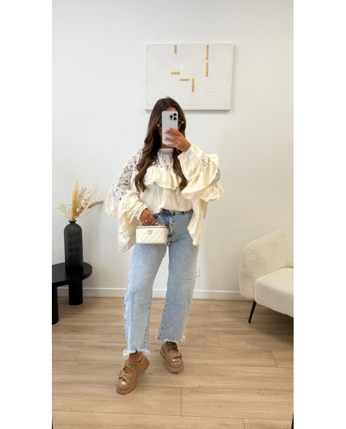 Haut Zimmer dentelle beige