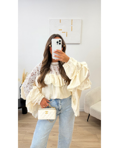 Haut Zimmer dentelle beige