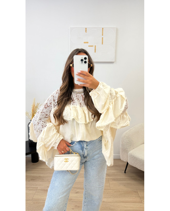 Haut Zimmer dentelle beige