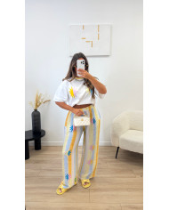 T-shirt multi soleil Jaune