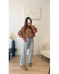 Chemise oversize rayé bleu