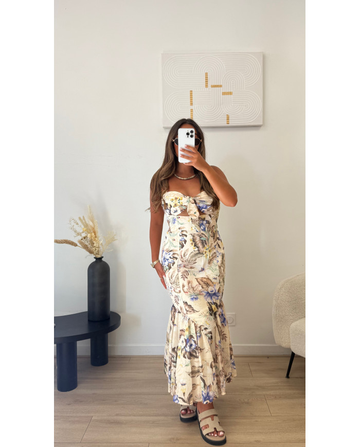 Robe ouvert Zim beige