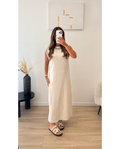 Robe Han Clouté beige précommandé