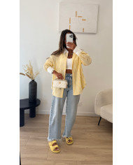 Chemise rayé Perles jaune