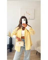 Chemise rayé Perles jaune