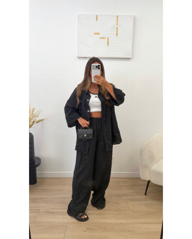 Ensemble 100% Lin Noir