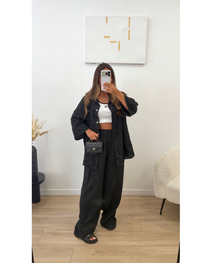 Ensemble 100% Lin Noir