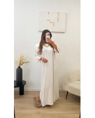 Robe épaulette Viscose Terracota