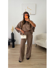 Ensemble à carreaux Loose Choco