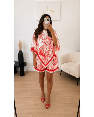 Ensemble short Dio Rouge