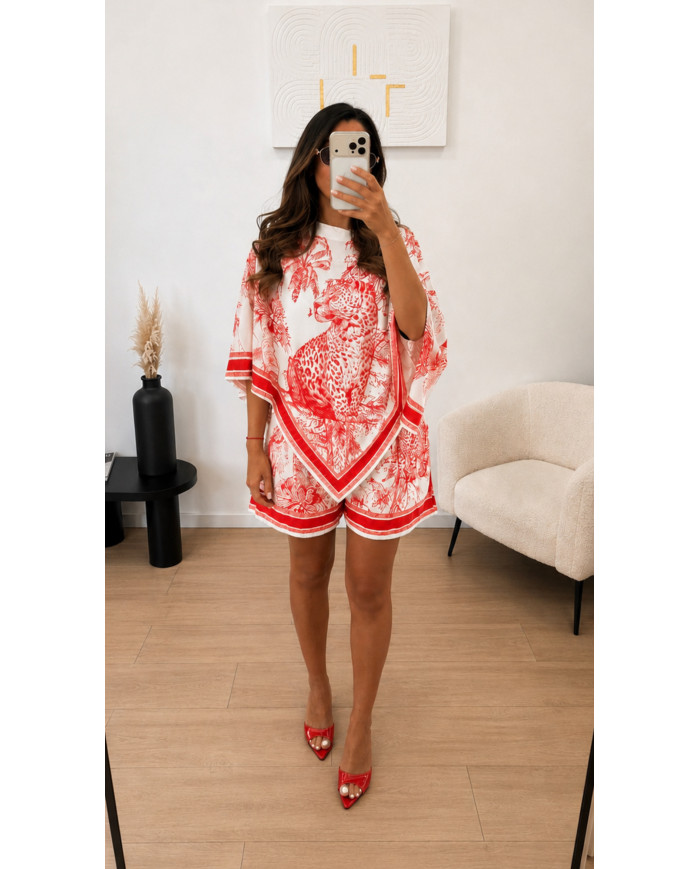 Ensemble short Dio Rouge