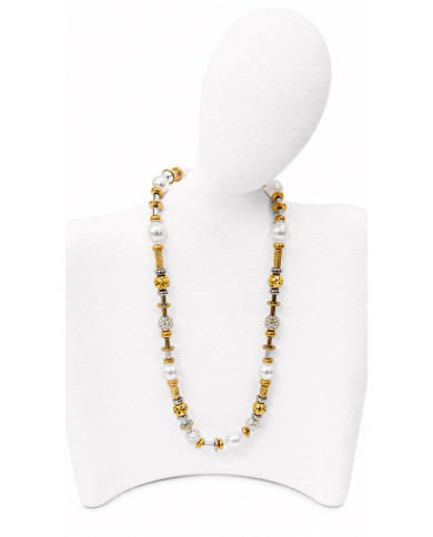 Collier Or & acier Tahiti