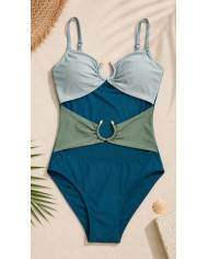 Maillot de bain Tricolore Bleu