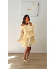 Robe Lili Volant Jaune