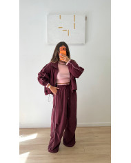 Pantalon pince à rayures Choco & Camel
