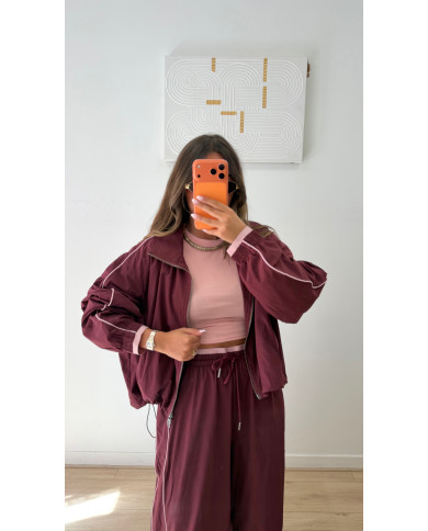 Veste ALOW bordeaux & rose