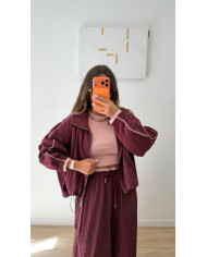 Veste ALOW bordeaux & rose