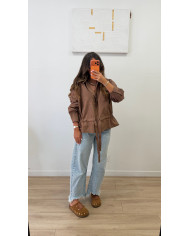 Chemise à carreaux Pépites Bordeaux