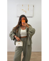 Jean mom effiloché bleu clair