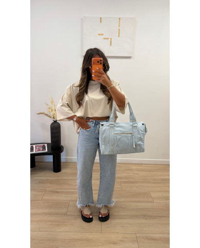 Sac BB grand Bleu ciel  Velours