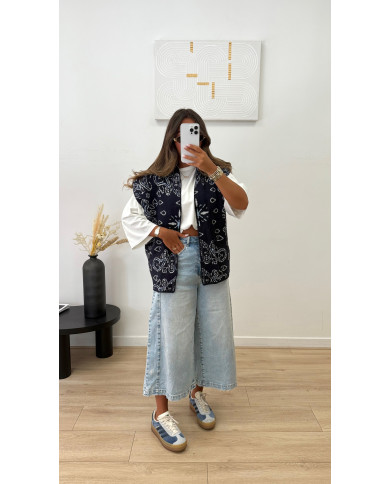 Gilet sans manches Bandana Bleu