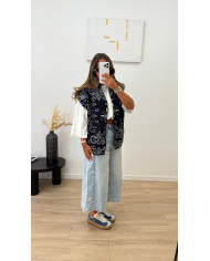 Gilet sans manches Bandana Bleu