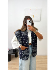 Gilet sans manches Bandana Bleu