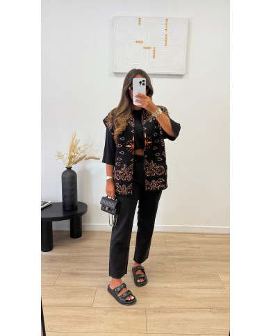Gilet sans manches Bandana Noir