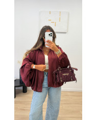 Bombers Satiné Bordeaux