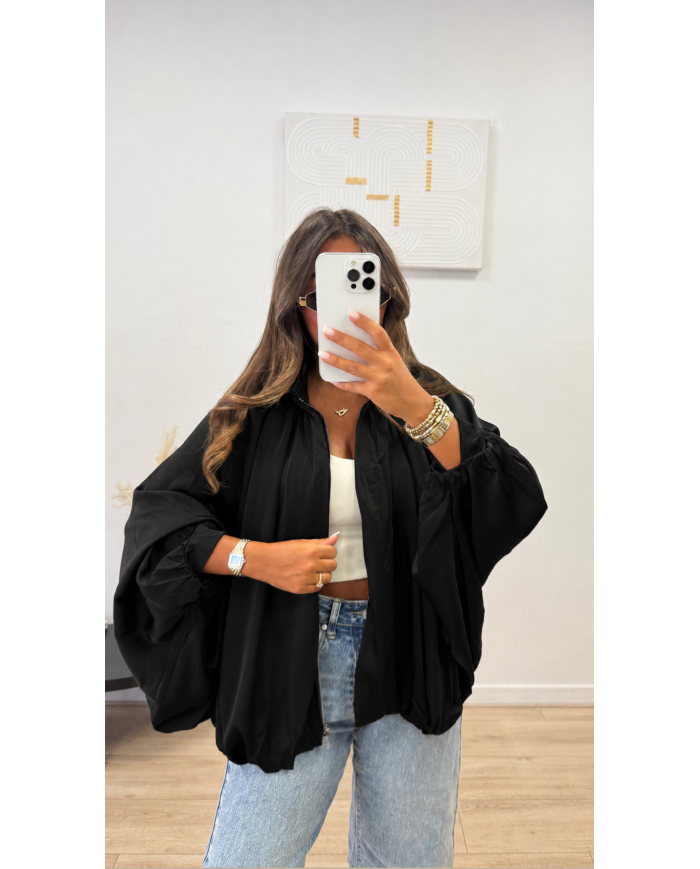 Bombers Satiné Noir
