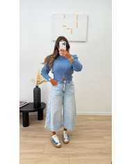 Veste en Jean Sandreau détails doré