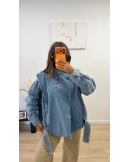 Veste en Jean Sandreau détails doré