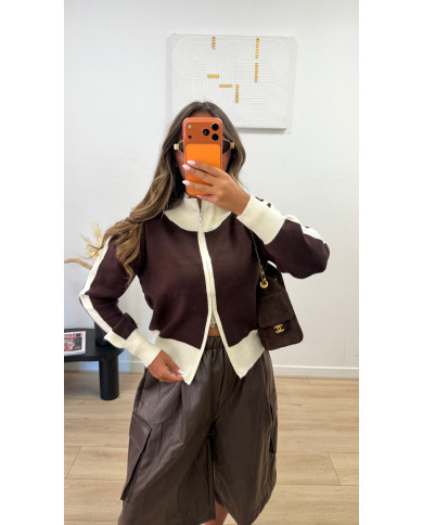 Gilet Zip Celin Choco
