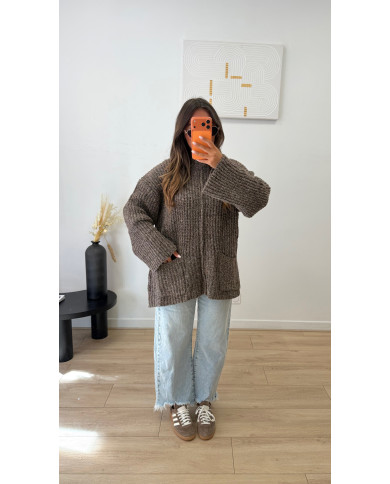 Pull Esme oversize Chocolat