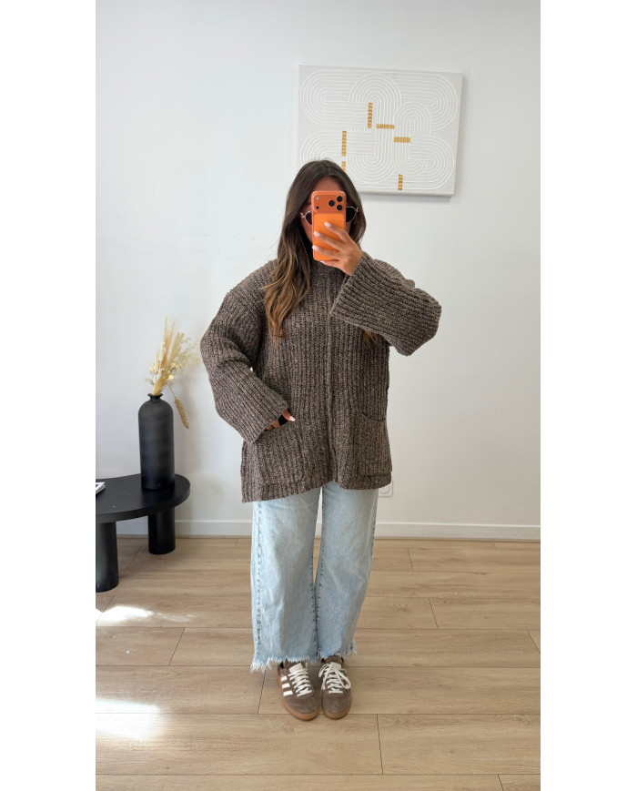 Pull Esme oversize Chocolat