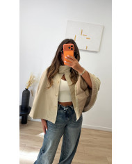 Trench Cape Imperméable Taupe