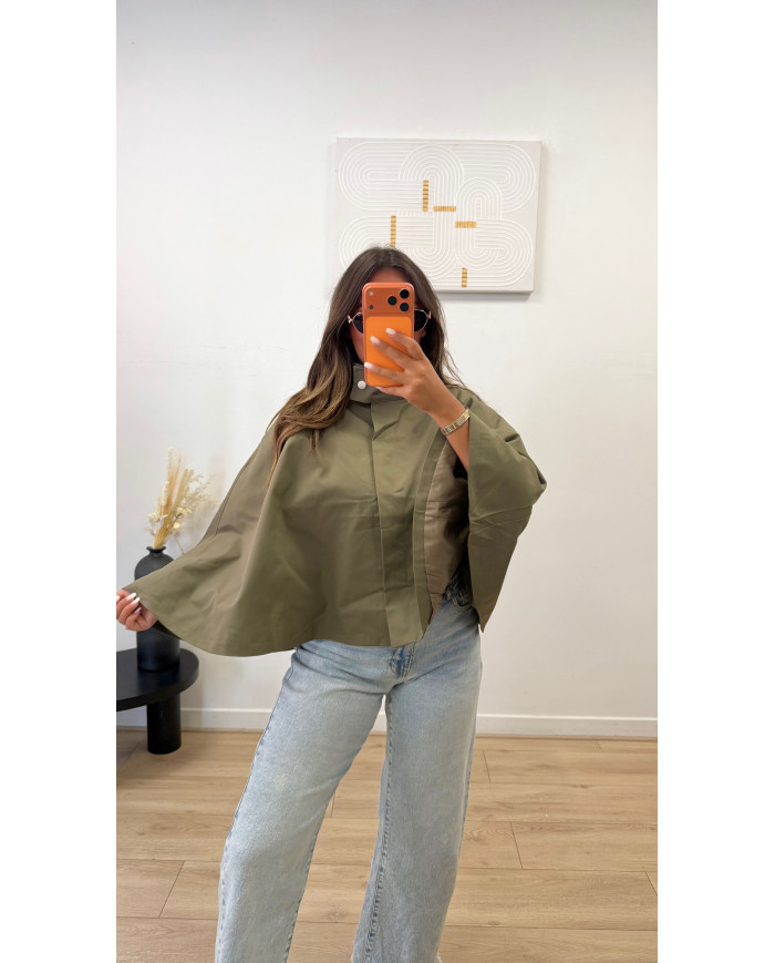 Trench Cape Imperméable Kaki
