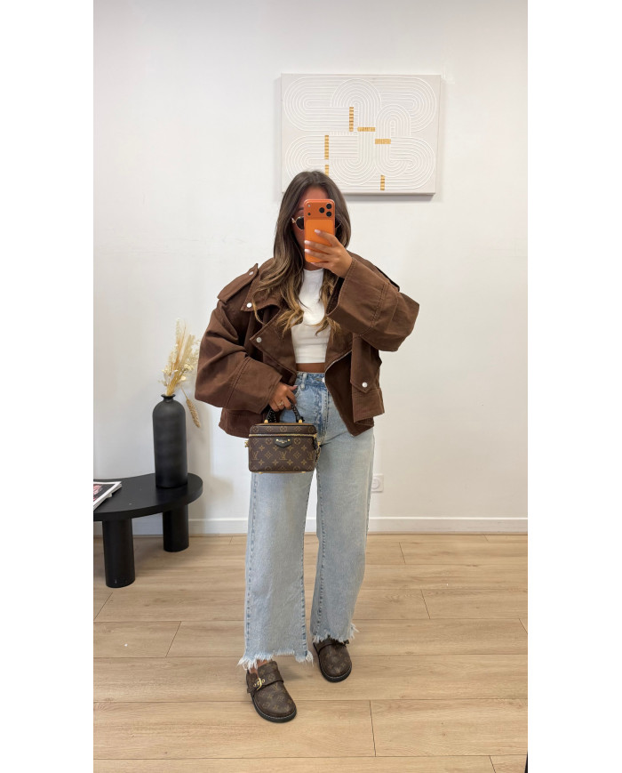 Veste Size Jean Choco