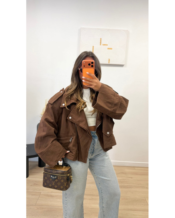 Veste Size Jean Choco