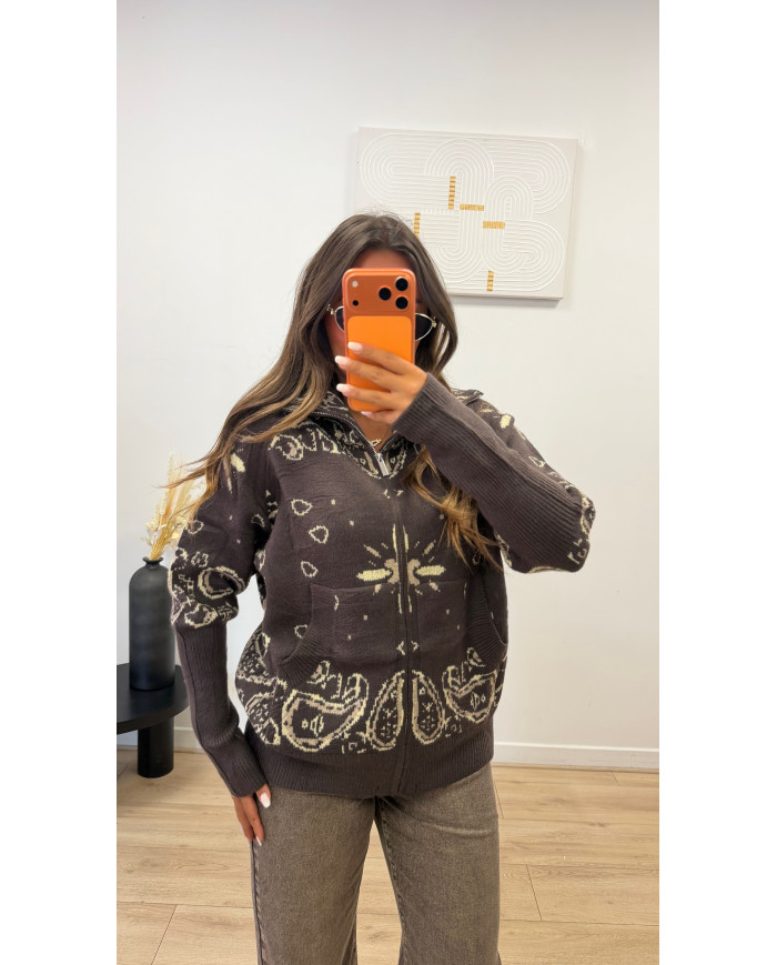 Gilet bandana2 Choco