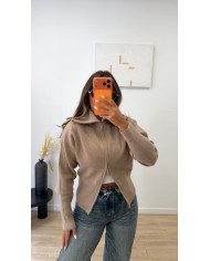 Gilet Perfect Zip Beige