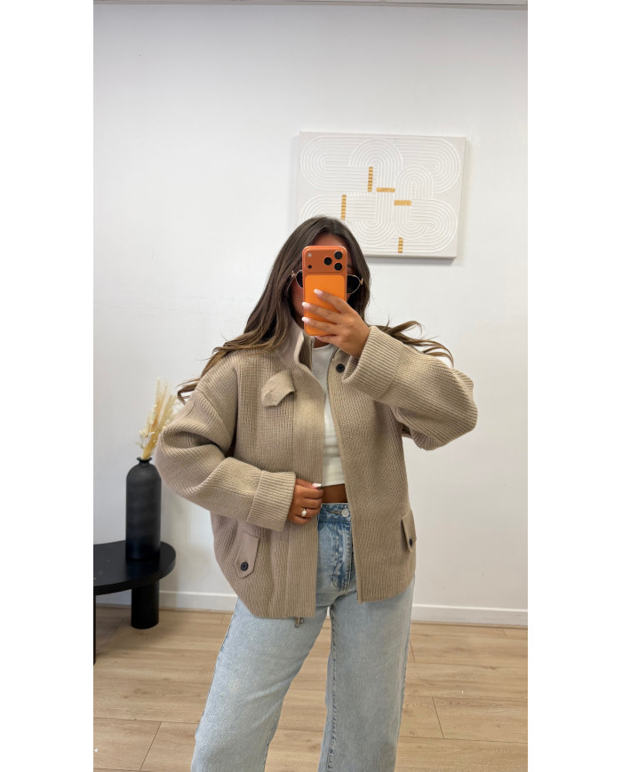 Veste Gilet épais Taupe